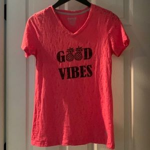 Reel Legends hot pink v neck t